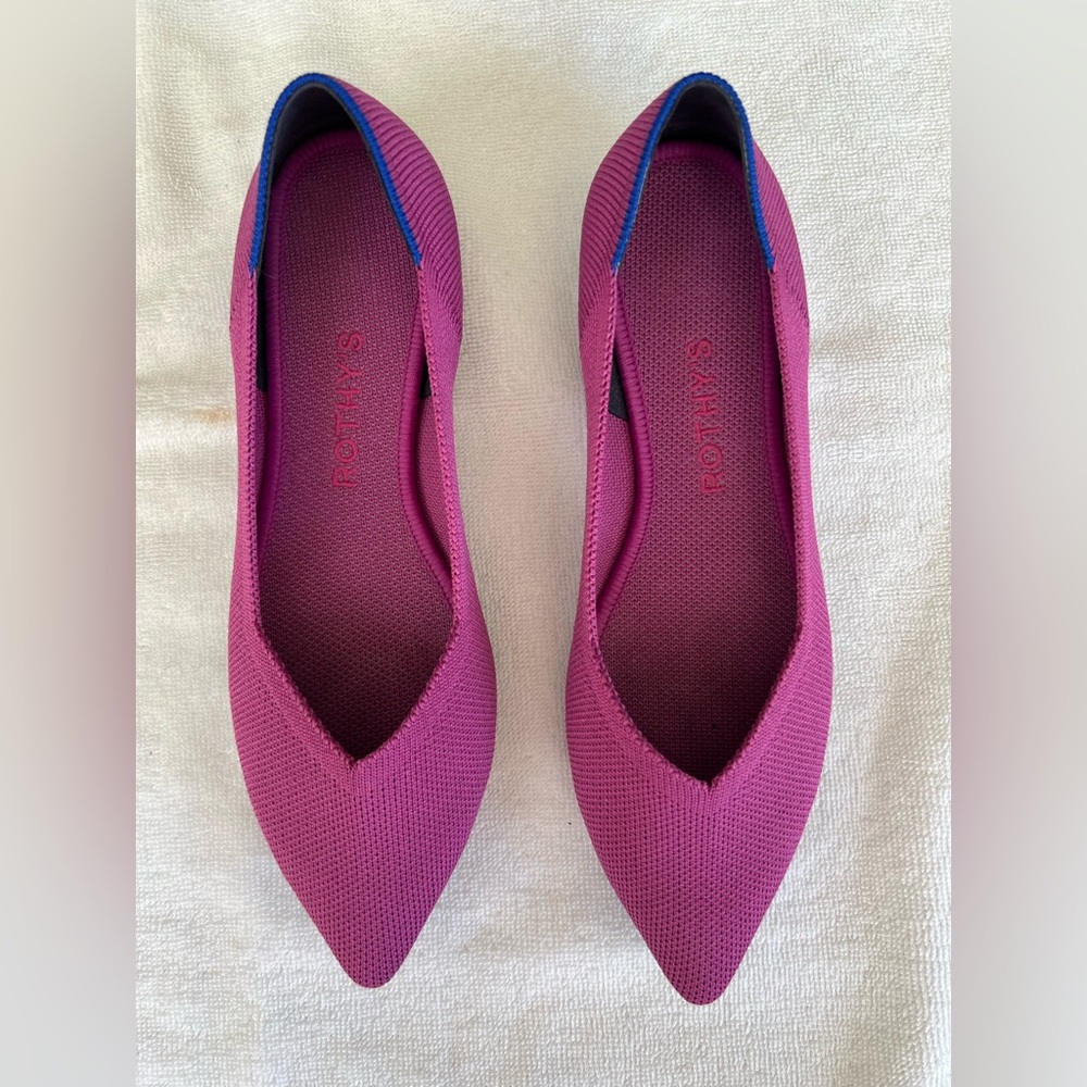 Rothy's Wild Orchid Points, size 7, excellent used condition